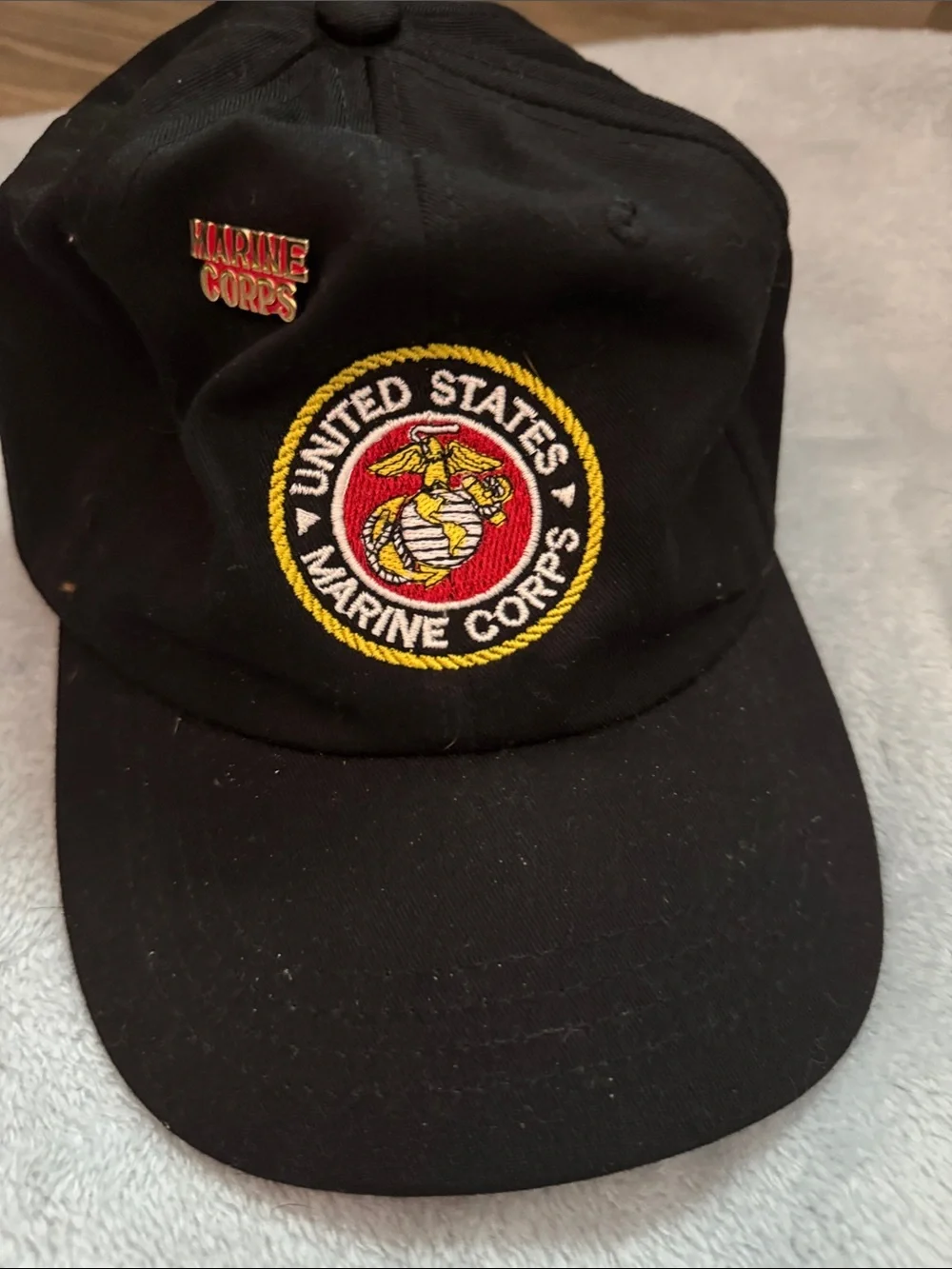 US MARINE Black Embroidered Baseball Cap